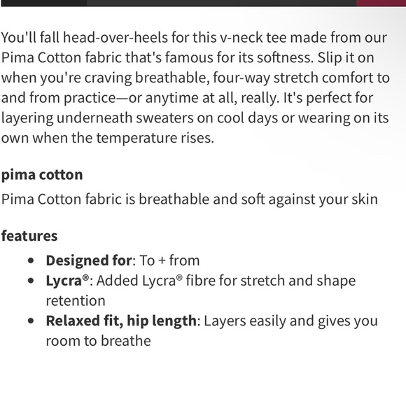 Lululemon v neck love tee sz 12 - Picture 4 of 4